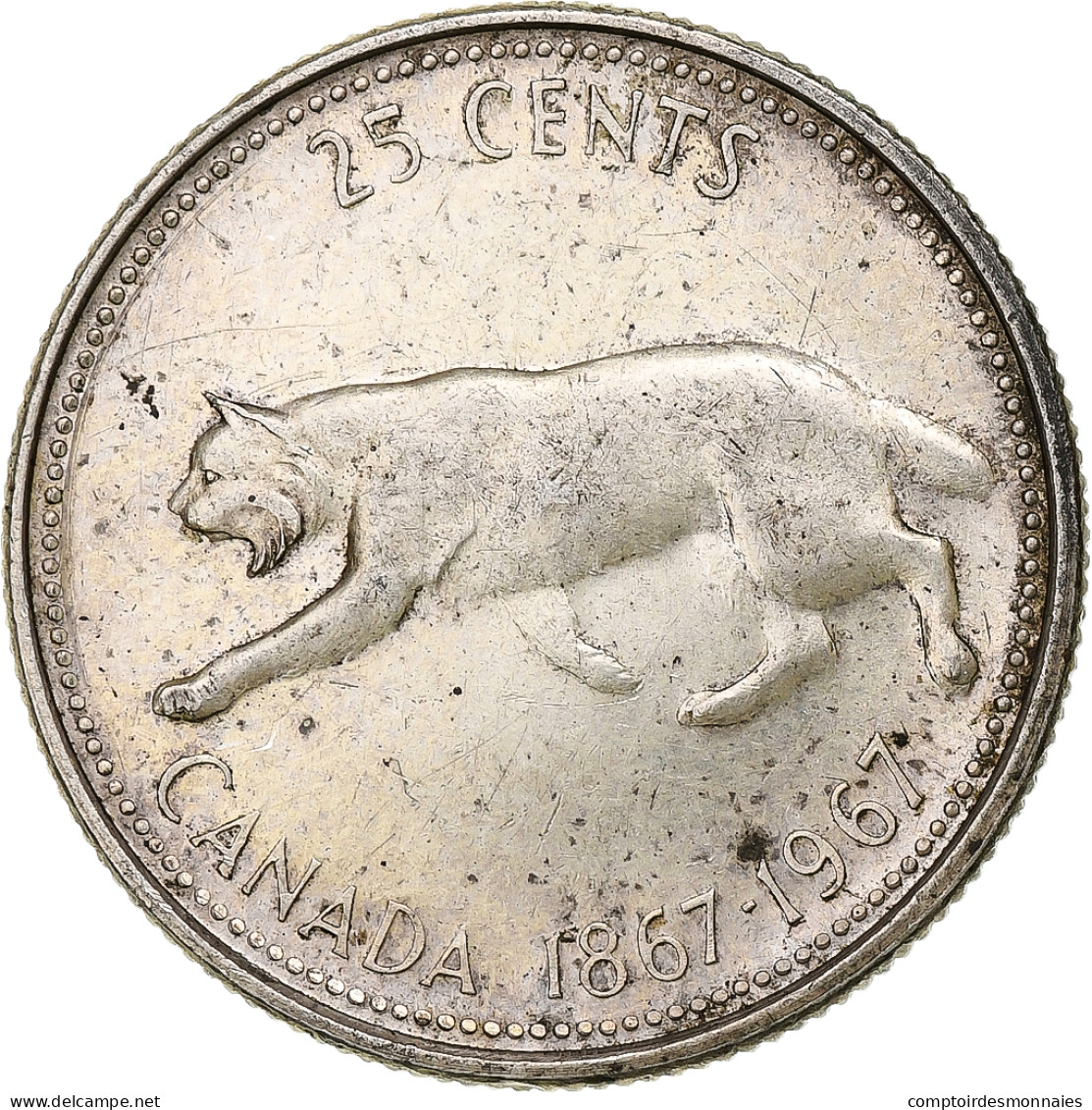 Canada, Elizabeth II, 25 Cents, 1967, Ottawa, Argent, TTB+, KM:68 - Canada