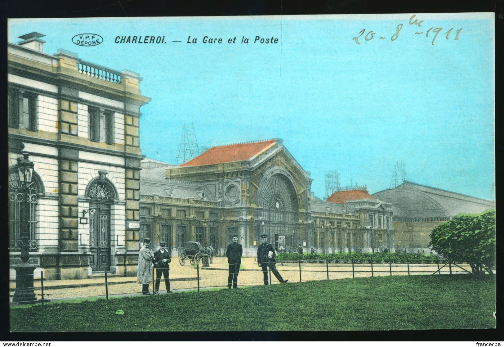 1091 - BELGIQUE - CHARLEROI - La Gare Et La Poste - Charleroi