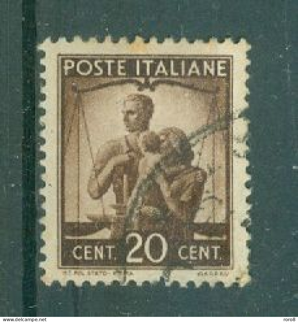 ITALIE - N°482 Oblitéré - Série Courante. Democratica. - 1946-60: Usati