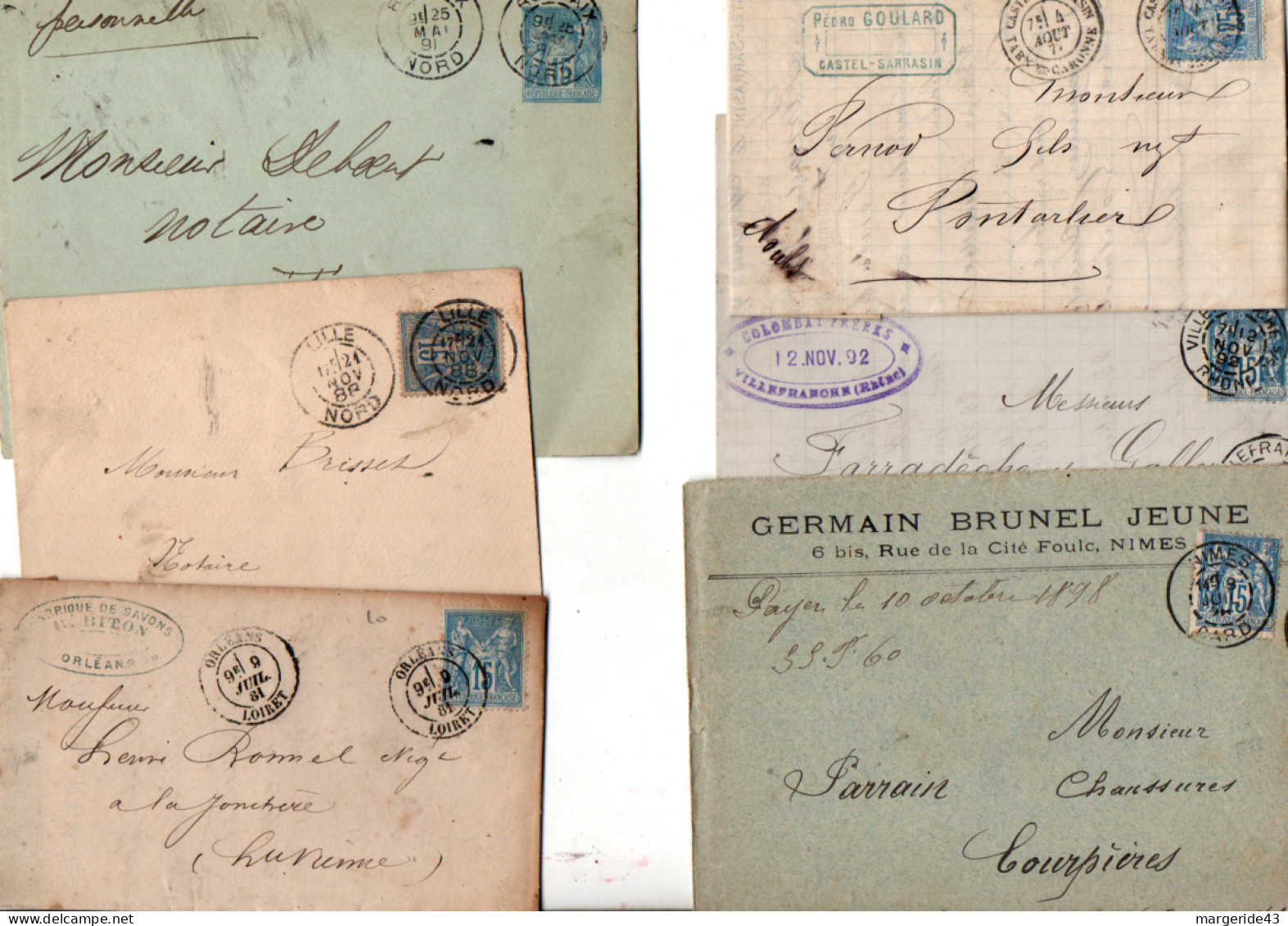 FRANCE LOT DE 60 LETTRES CLASSIQUES - Lots & Kiloware (max. 999 Stück)