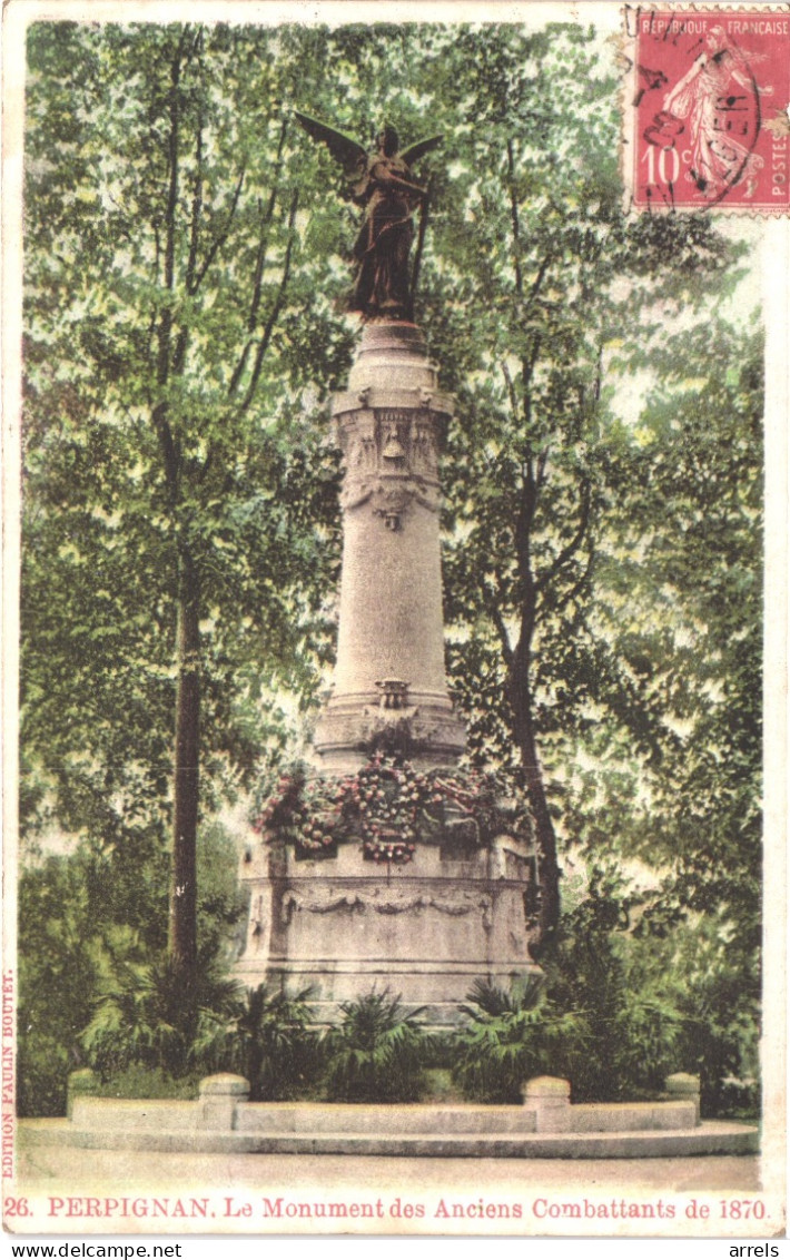 FR66 PERPIGNAN - Paulin Boutet 26 - Monument Des Anciens Combattants - Belle - Perpignan