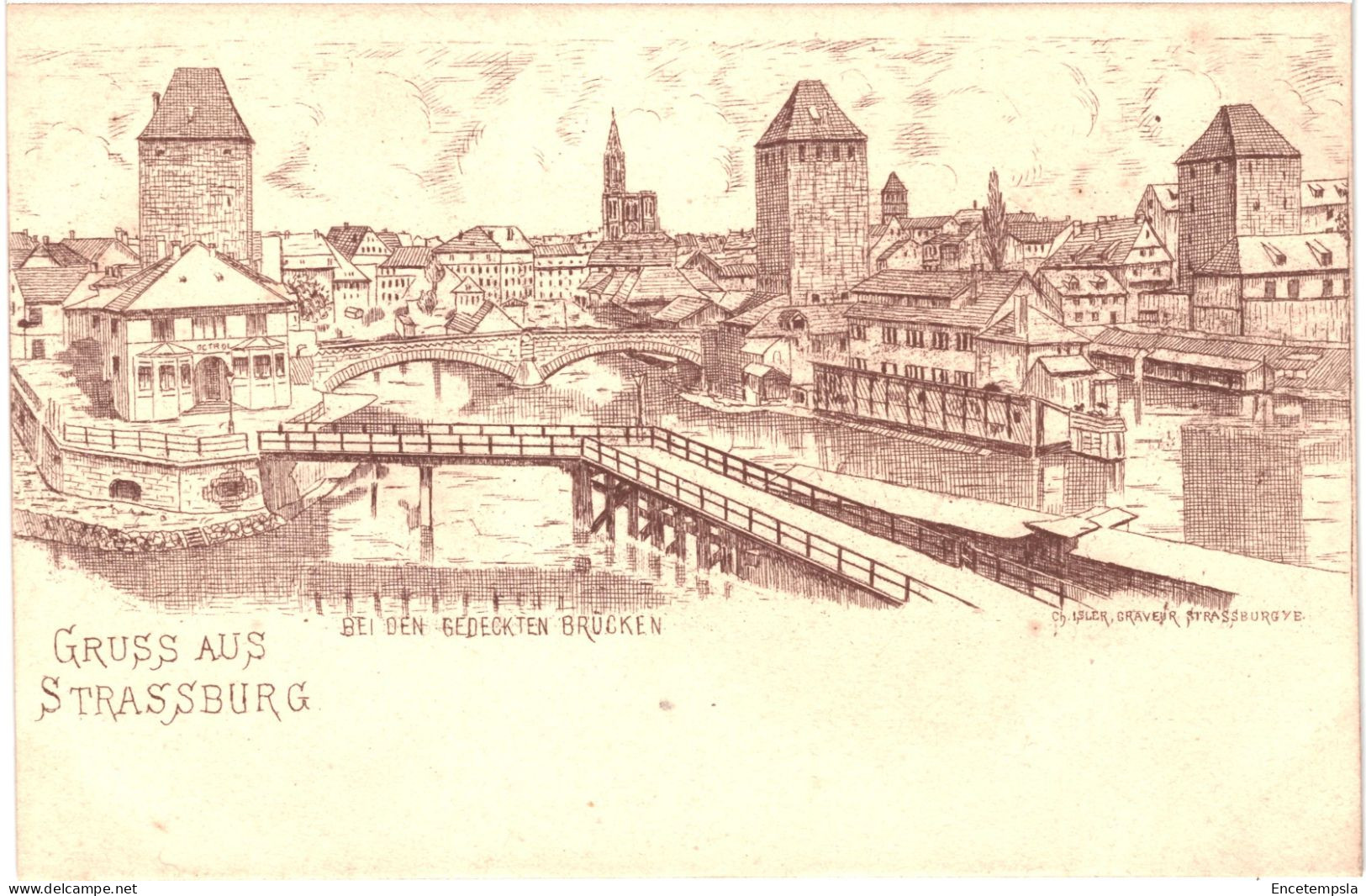 CPA Carte Postale France Strassburg Gruss Aus Strassburg  Bei Den Gedeckten Brücken    VM81023 - Strasbourg