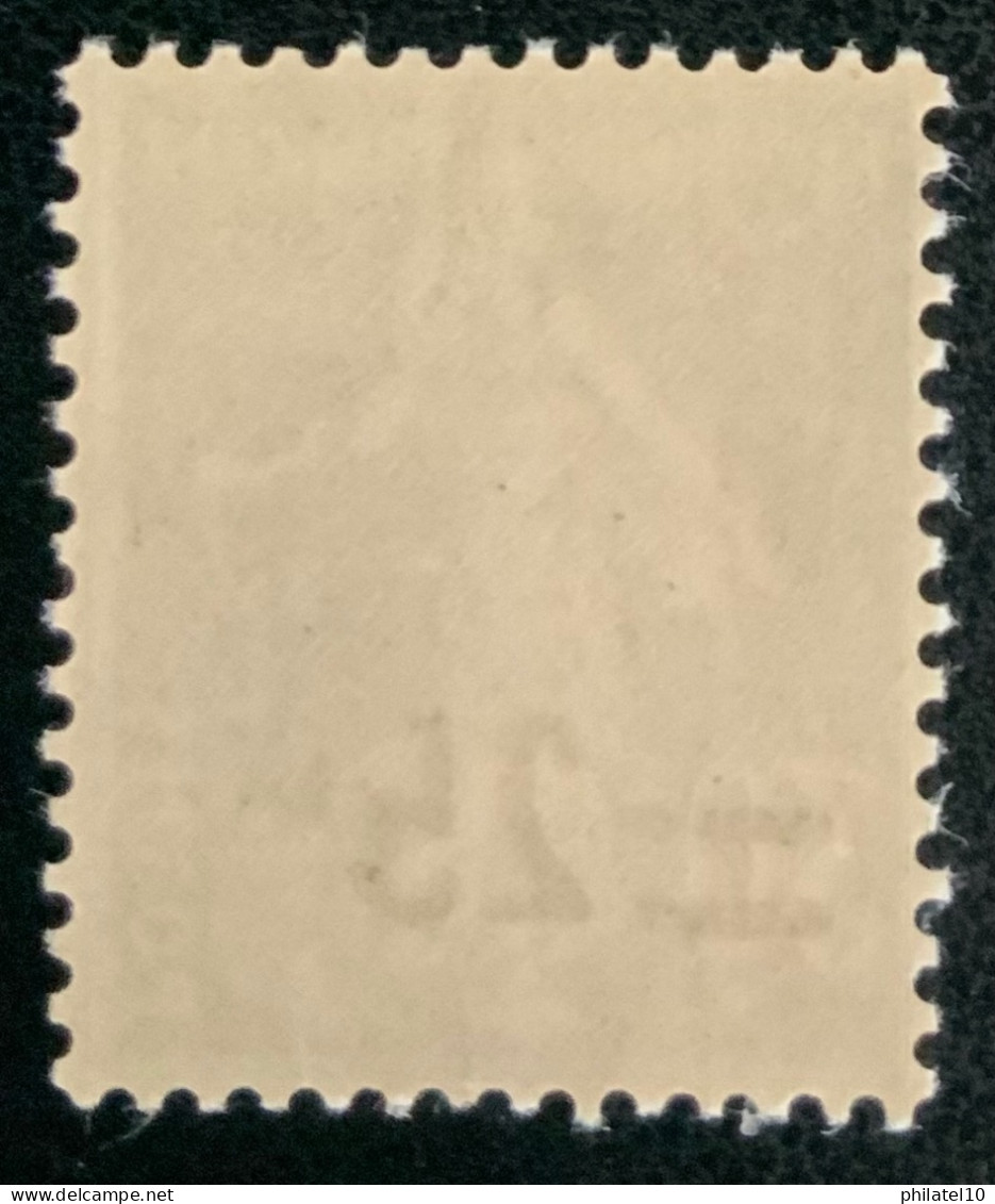 1926 FRANCE N 217 - TYPE SEMEUSE CAMEE SURCHARGE - NEUF** - 1906-38 Semeuse Camée