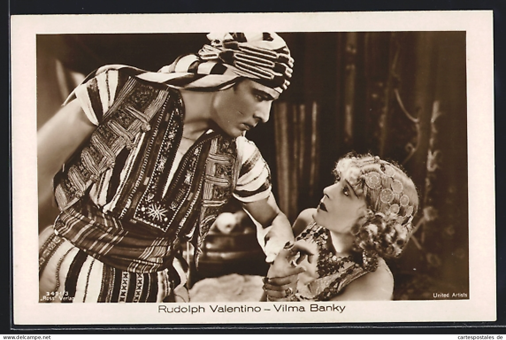 AK Schauspieler Rudolph Valentino Und Schauspielerin Vilma Banky  - Acteurs