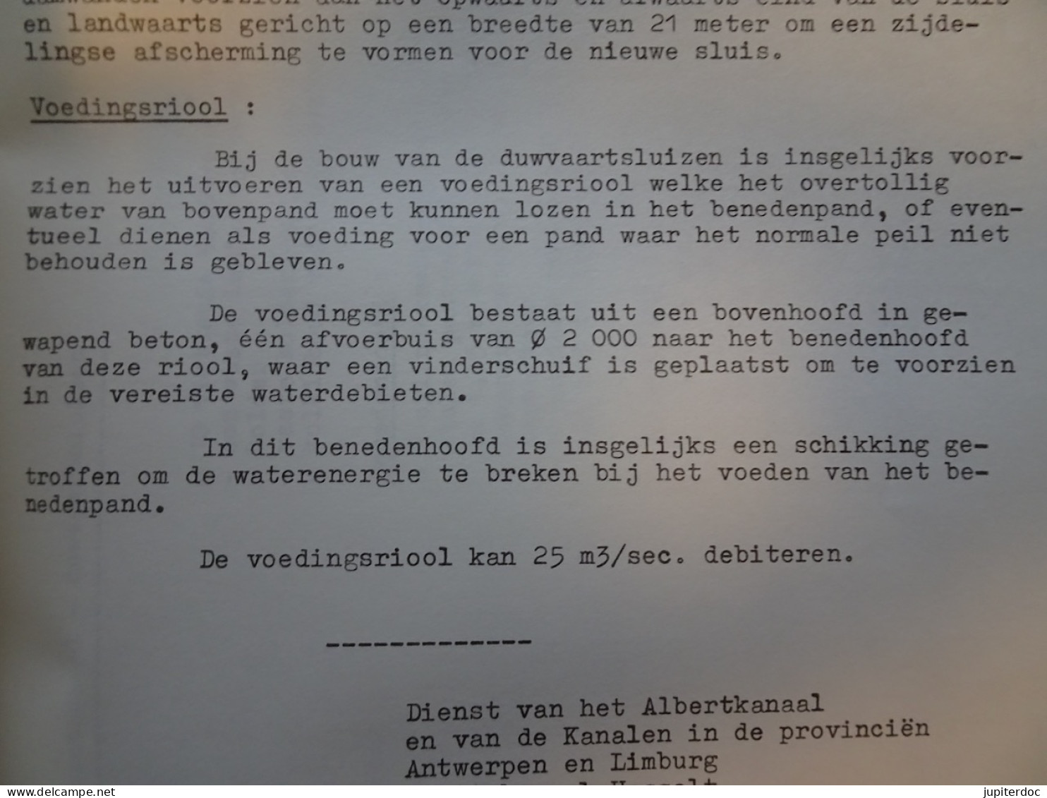 Albertkanaal Sluizen Diepenbeek, Zemst,...Descriptions : 7 Pages Plans : 16 Pages - Public Works