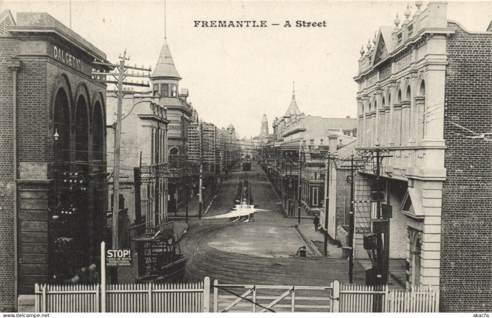PC AUSTRALIA FREMANTLE STREET SCENE, Vintage Postcard (b53762) - Fremantle