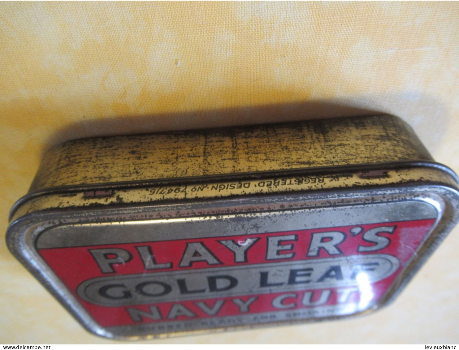 Boite Métallique De Tabac Ancienne / PLAYER'S GOLD LEAF/NAVY CUT/Rubbed Ready For Smoking/Mi-XXéme    BFPP336 - Empty Tobacco Boxes