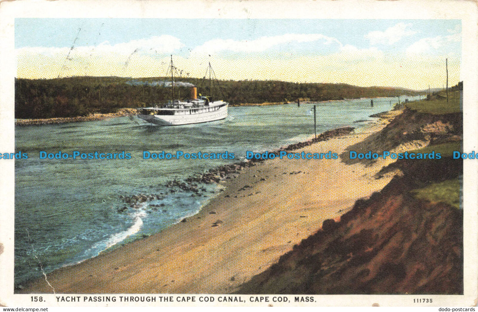 R676911 Mass. Yacht Passing Through The Cape Cod Canal. Cape Cod. E. D. West - Monde