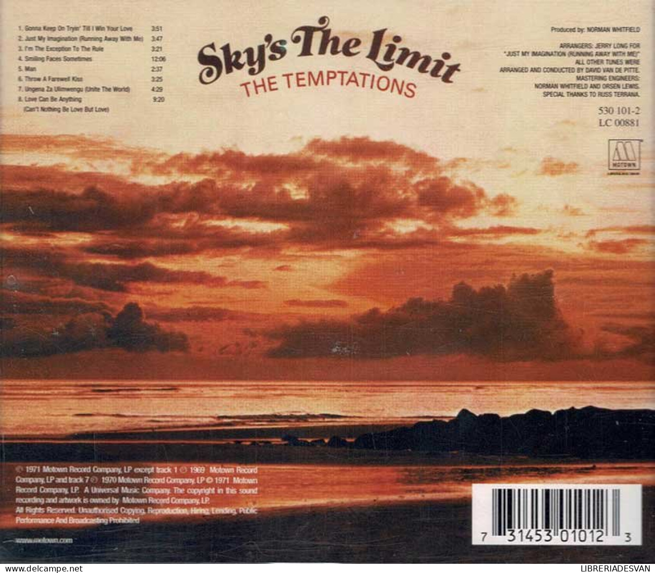 The Temptations - Sky's The Limit. CD - Jazz