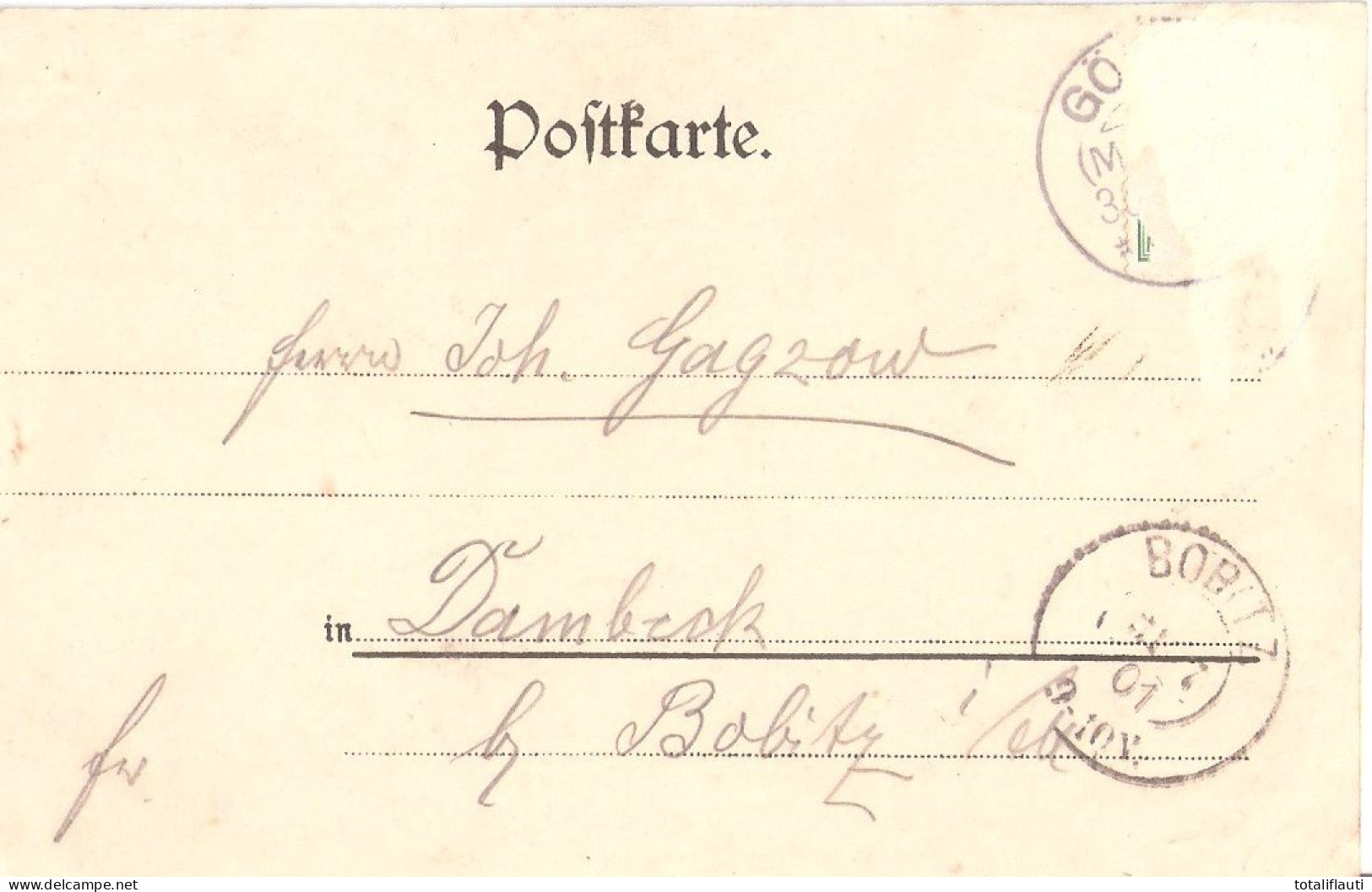 Gruss Aus GÖLLIN Bei Bützow 30.6.1901 Krug Zum Grünen Kranz Gasthof Von E. Raase - Bützow