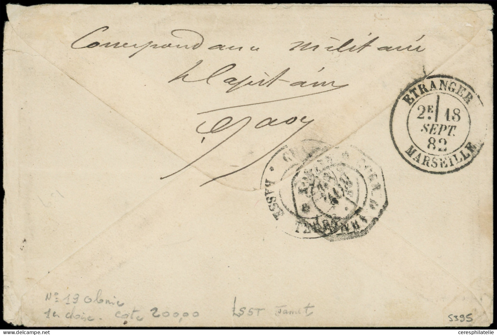 Let Colonies Générales - 19   15c. Bistre Obl. Càd GUADEDOUPE SAINT CLAUDE 30/8/82 S. Env. Tarif Militaire Pour SAIGON R - Other & Unclassified