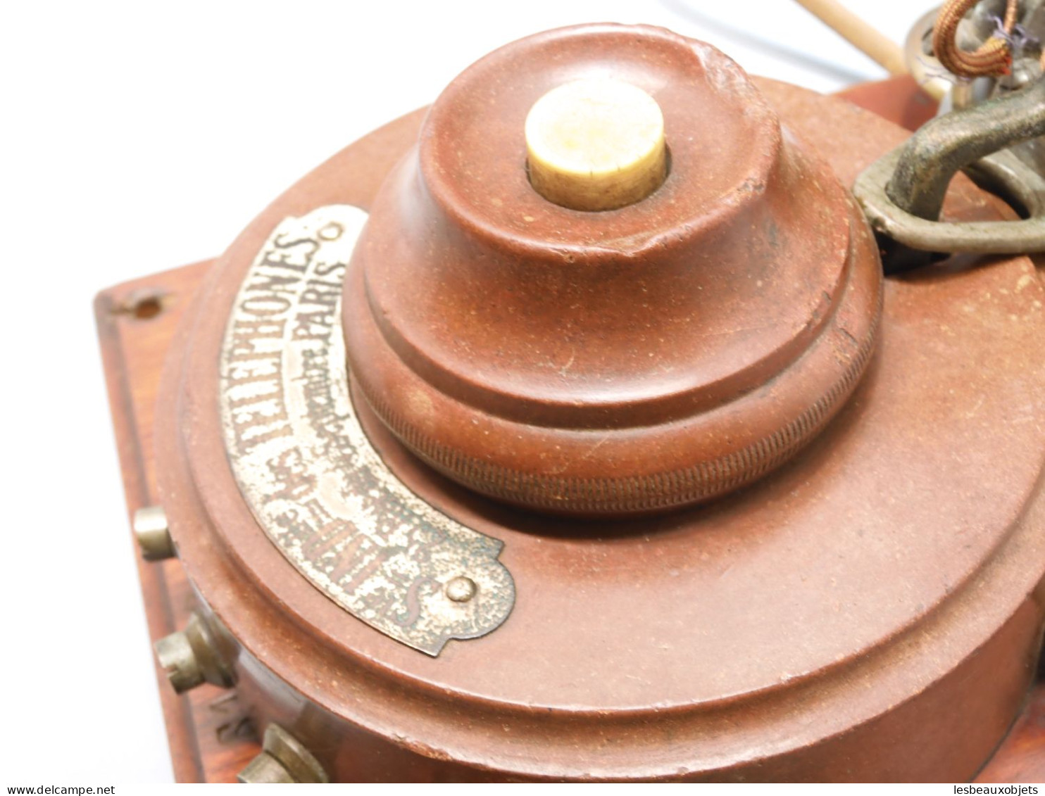 -JOLI TELEPHONE ANCIEN applique Sté Nouvelles des téléphones Collection  E