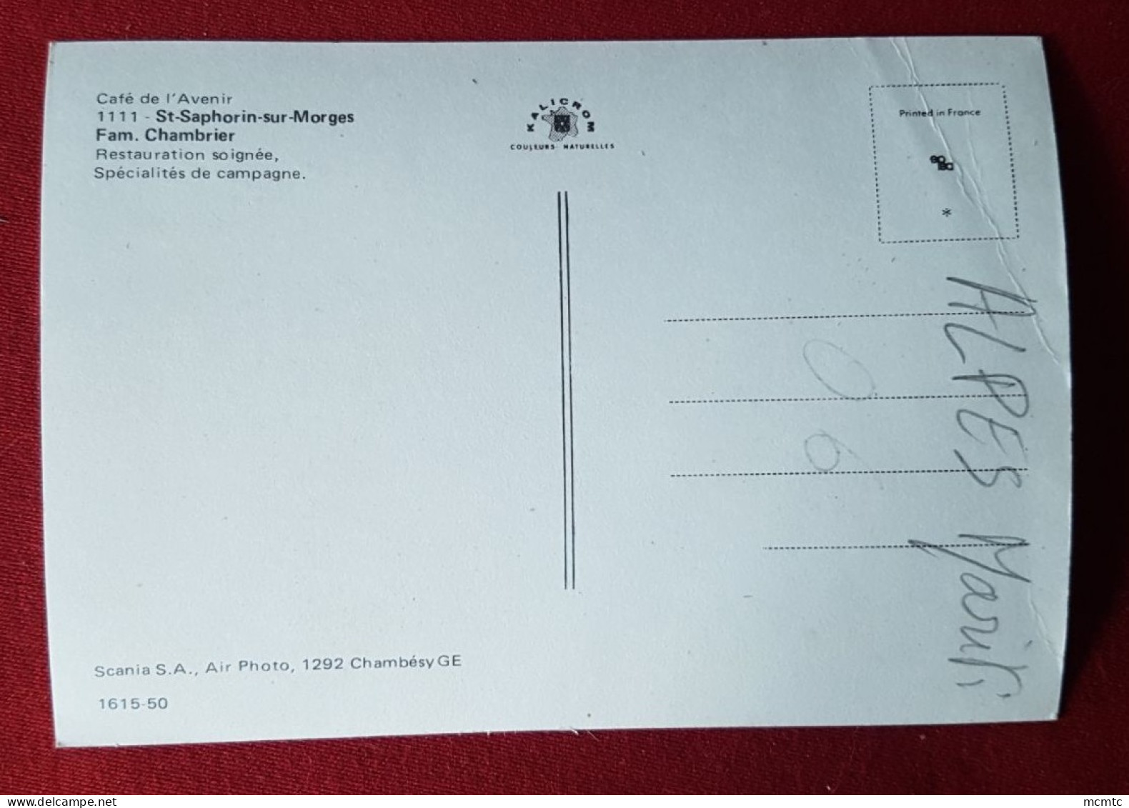 Carte Grand Format (abîmée)  -  Suisse - Café De L'Avenir - St Saphorin Sur Morges - - Saint-Saphorin
