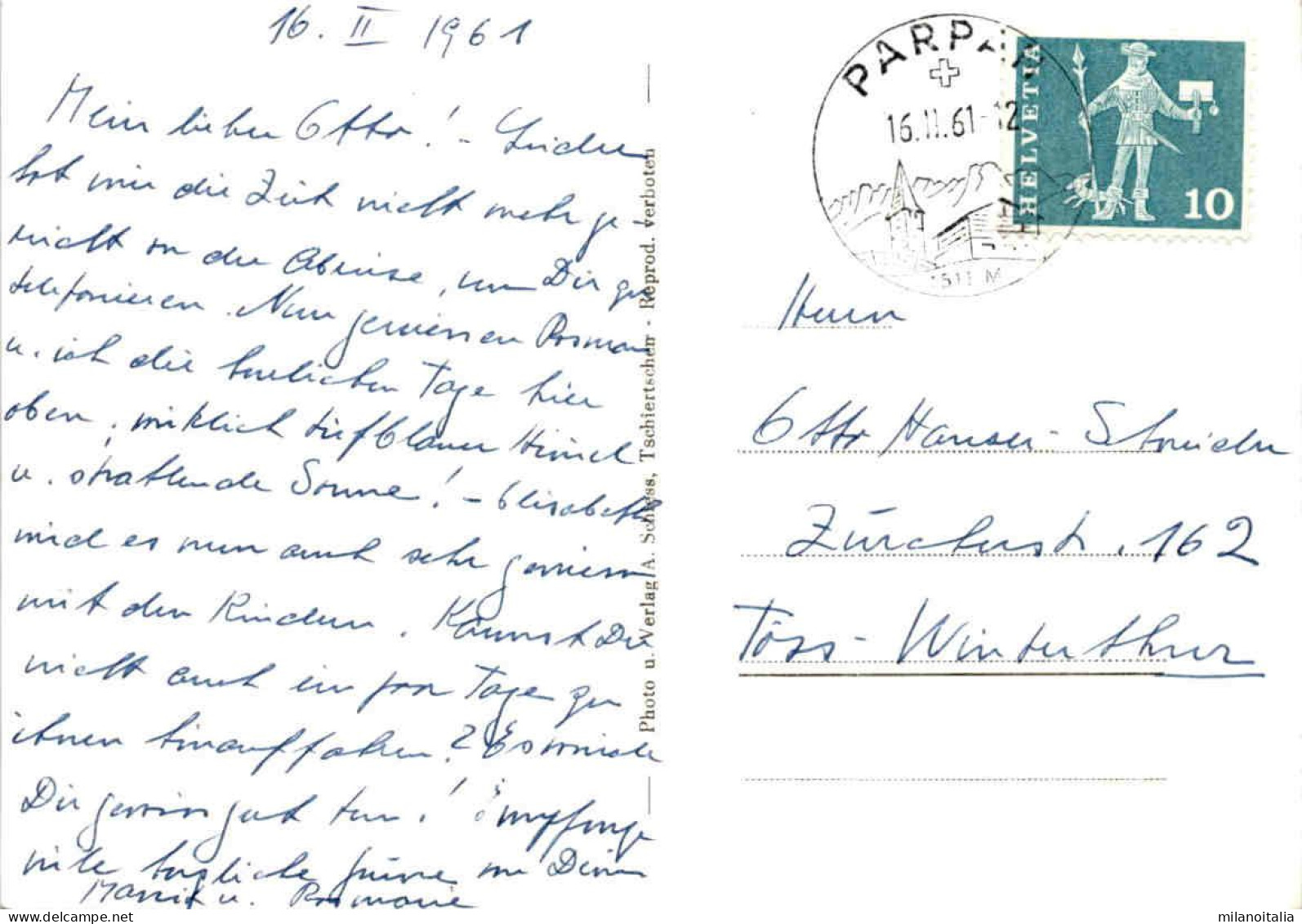 Parpan Mit Parpaner-Hörner (188) * 16. 3. 1961 - Parpan