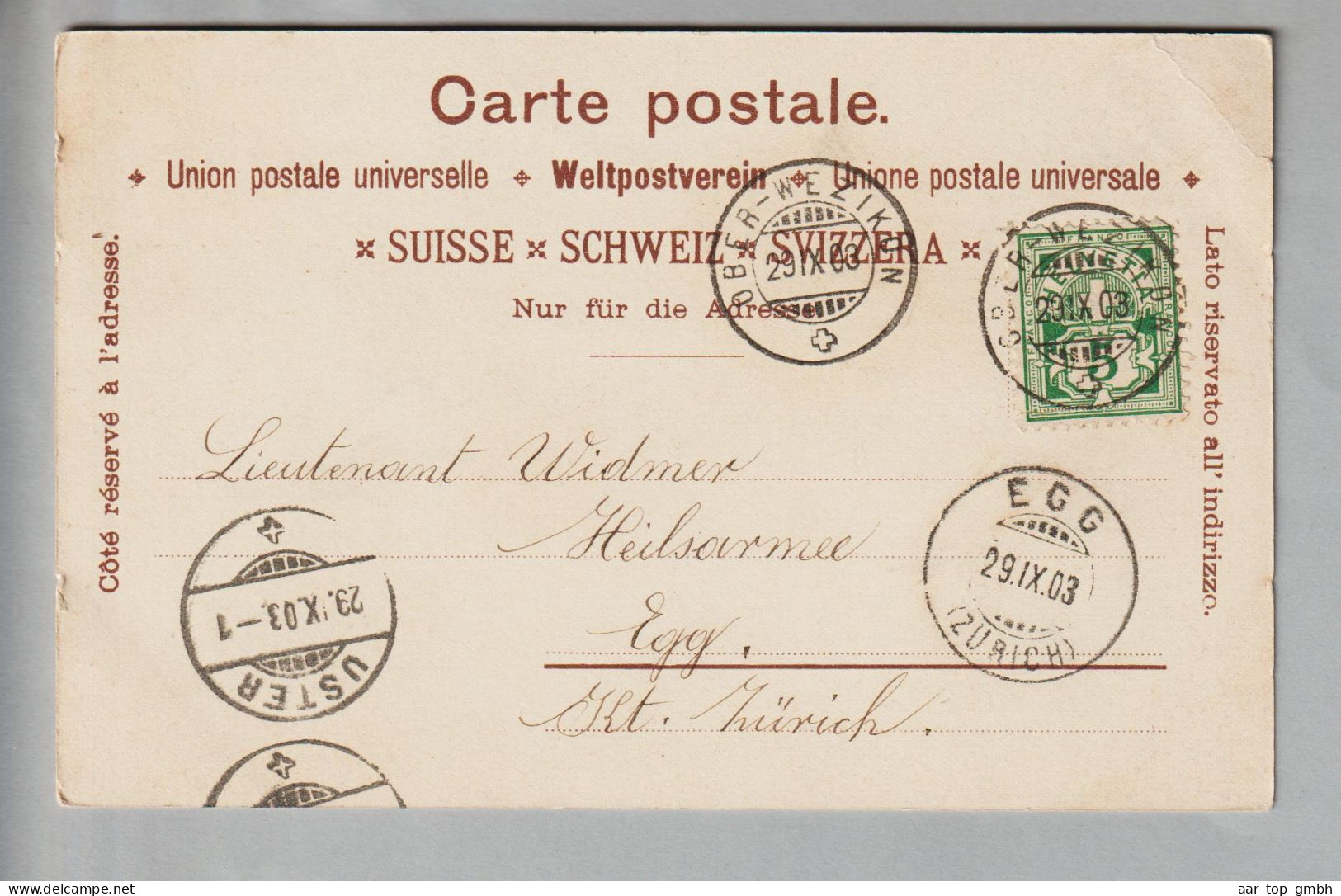 CH ZH Wetzikon 1903-09-29 Litho A.Herzig - Wetzikon