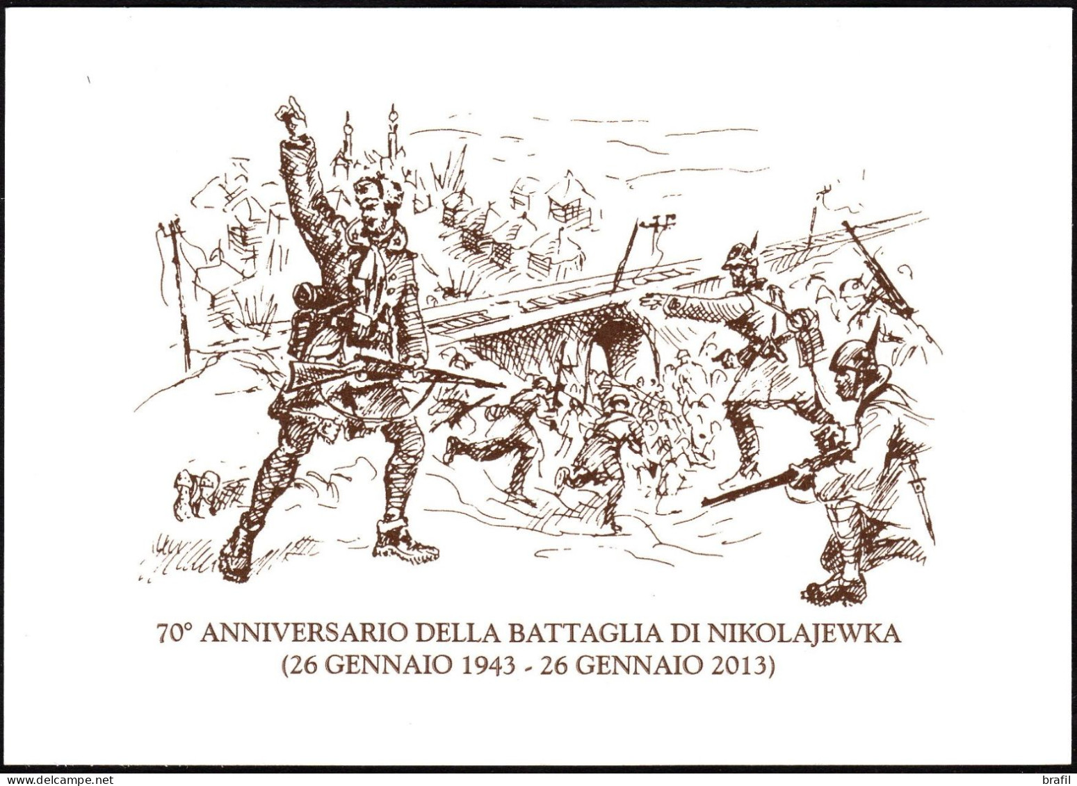2012 Italia, Cartolina Postale Con Soprastampa Privata "ann. Battaglia Nikolajewka" Alpini Con Annullo Ufficiale - Interi Postali