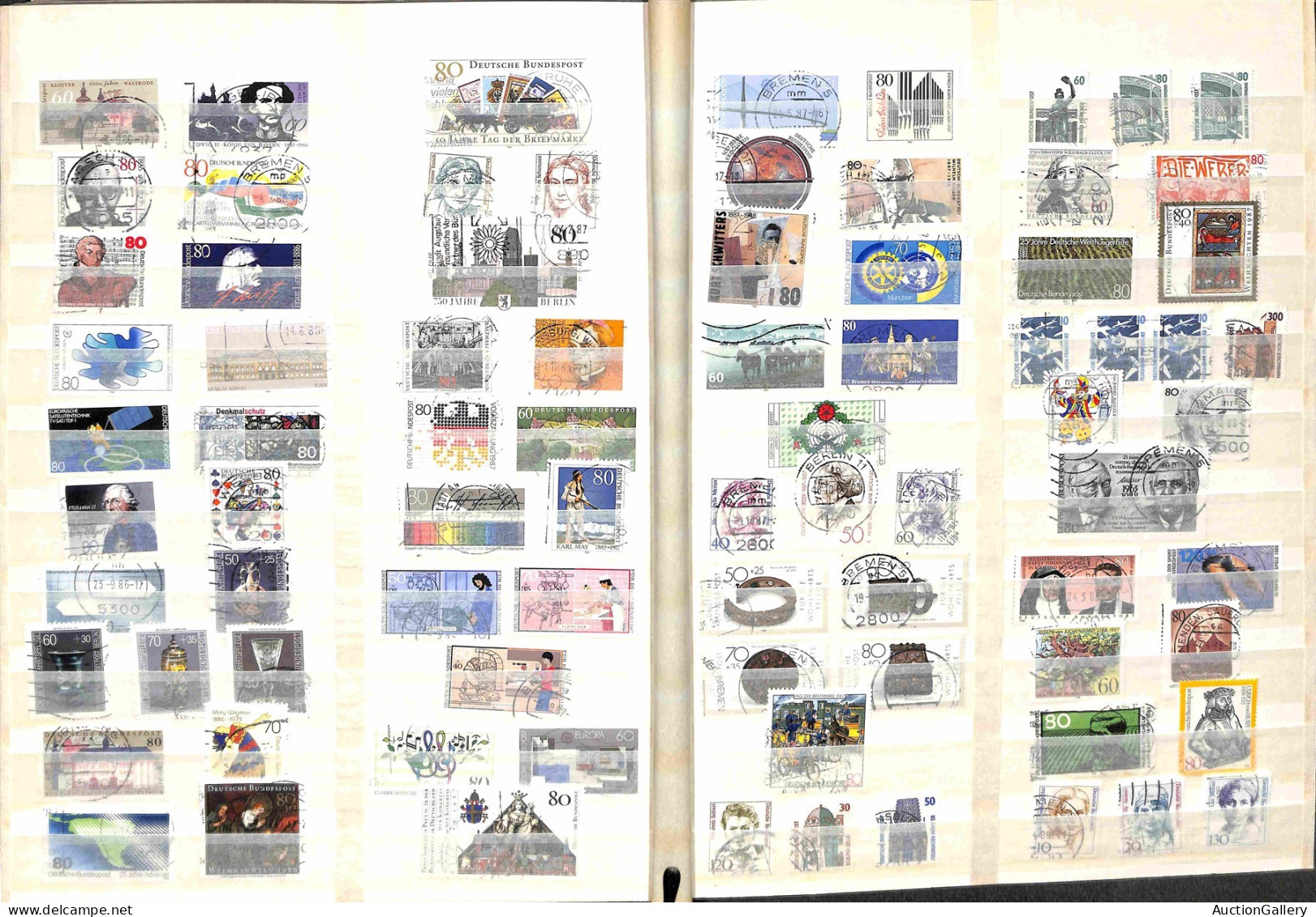GERMANIA - Federale/DDR - Classificatore con circa 1000 francobolli in prevalenza usati del periodo - da esaminare
