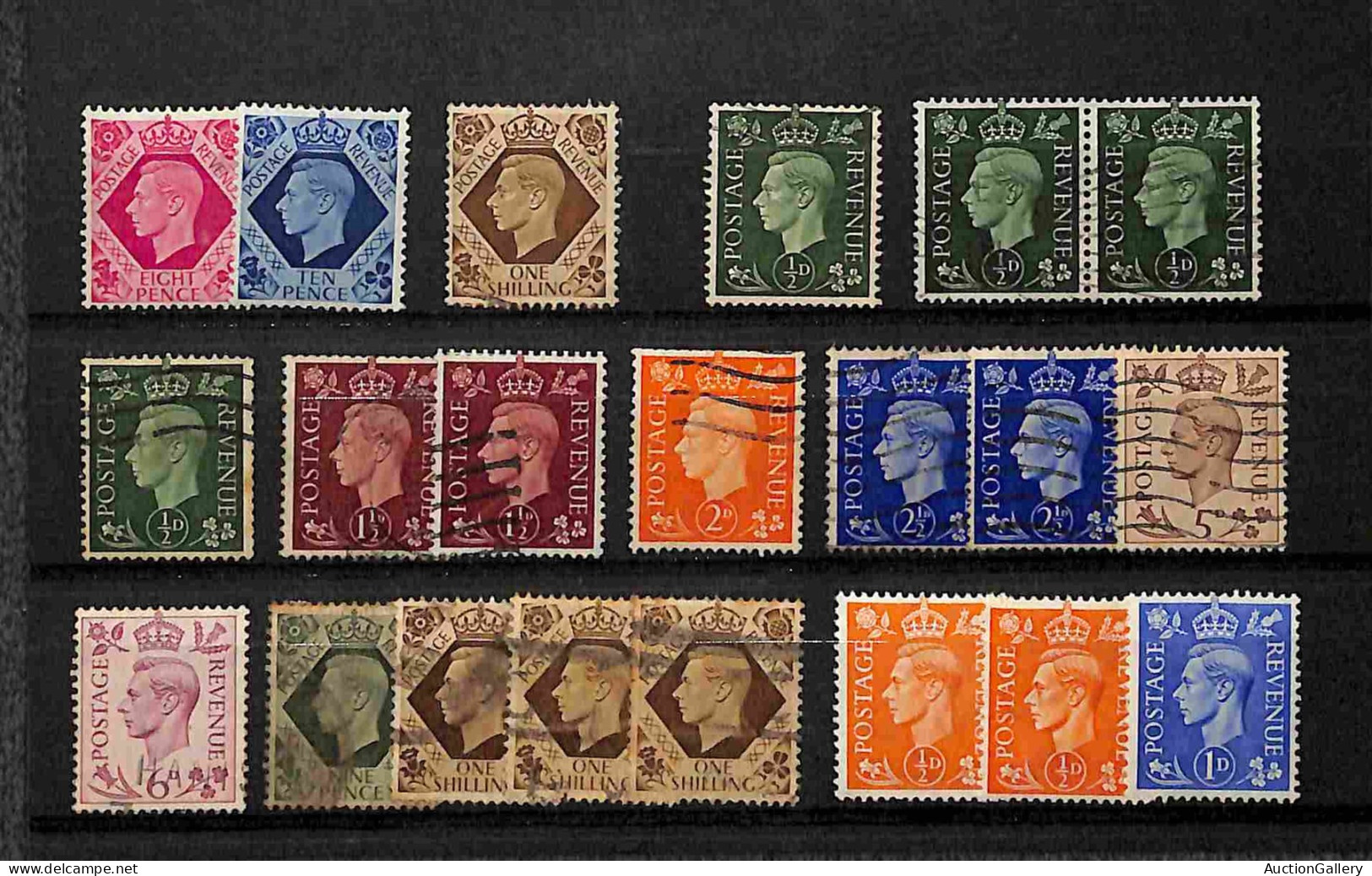 GRAN BRETAGNA - 1939/1951 - Giorgio VI - Insieme Di Circa 140 Valori Principalmente Usati Del Periodo (oltre 450) - Other & Unclassified