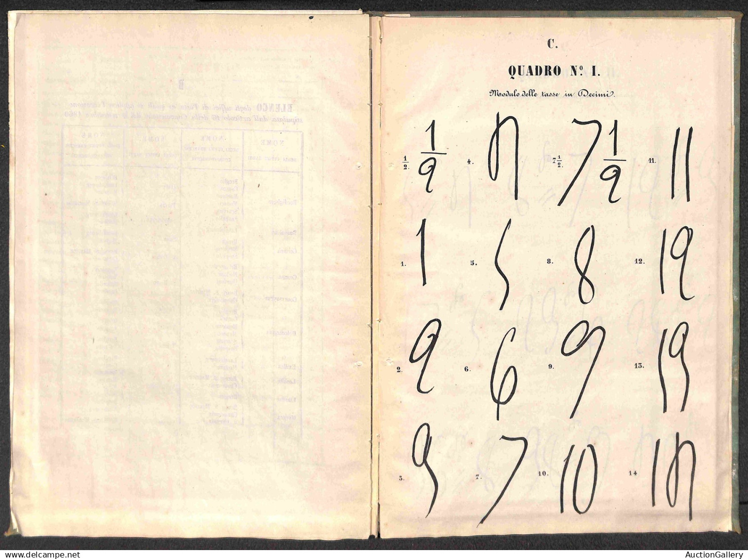 Antichi Stati Italiani - Sardegna - 1860 (4 settembre) - Convenzione Postale Sardegna/Francia - fascicolo rilegato all’e