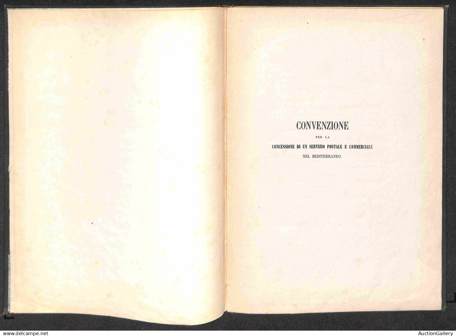 Antichi Stati Italiani - Sardegna - Regno Di Sardegna - 1861 (18 Luglio) - Convenzione Per Servizio Postale E Commercial - Autres & Non Classés