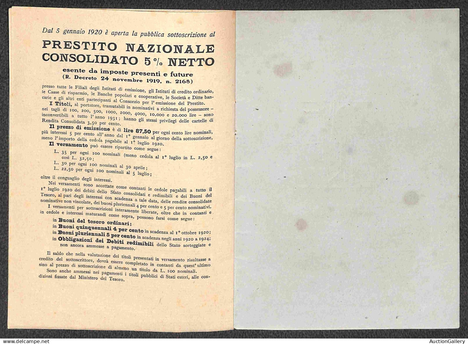 Regno - Documenti e varie - 1920 - VI Prestito Nazionale - La Vanghetta del Fante - libretto propagandistico illustrato 