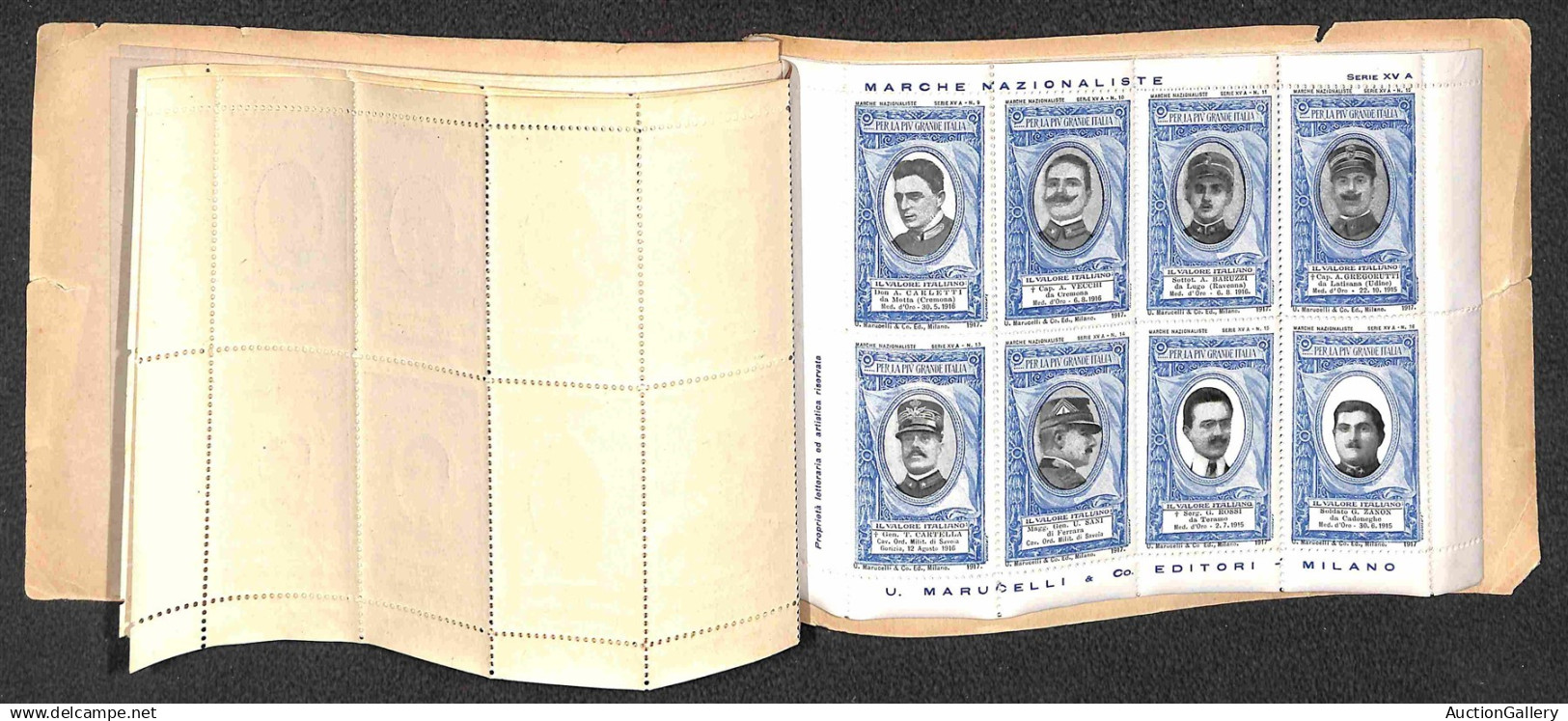 Regno - Documenti E Varie - Marche Nazionaliste Collezione N. 10 - Libretto Originale Completo Del 1917 Delle Etichette  - Altri & Non Classificati