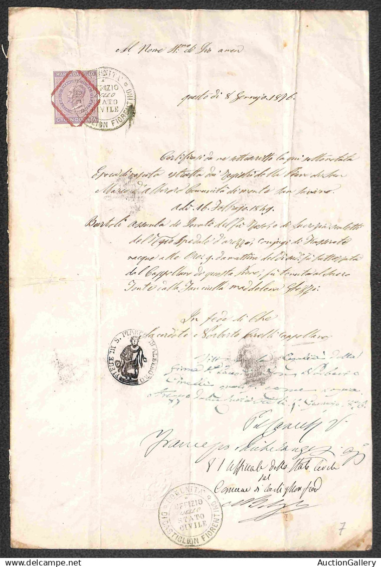 Lotti & Collezioni - Italia - REGNO - 1868/1947 - Trentadue Certificati Diversi Con Marche Da Bollo Del Periodo - Intere - Sonstige & Ohne Zuordnung
