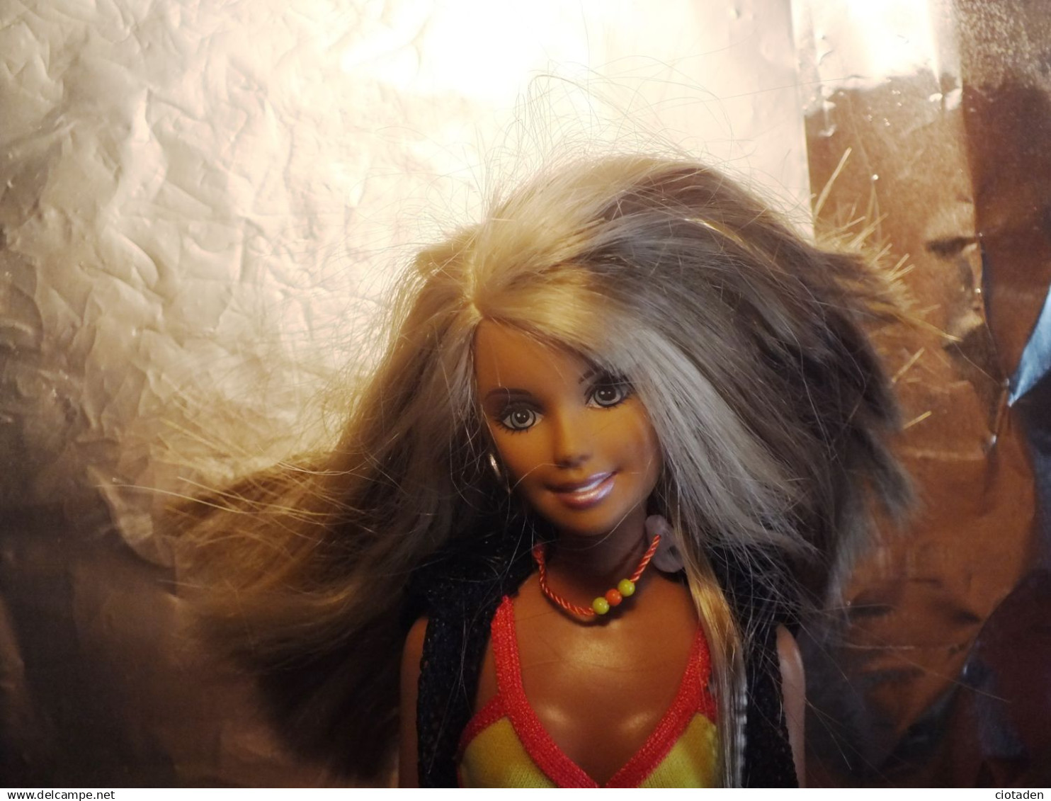 Un lot de 6 poupées Barbie avec une garde robes -