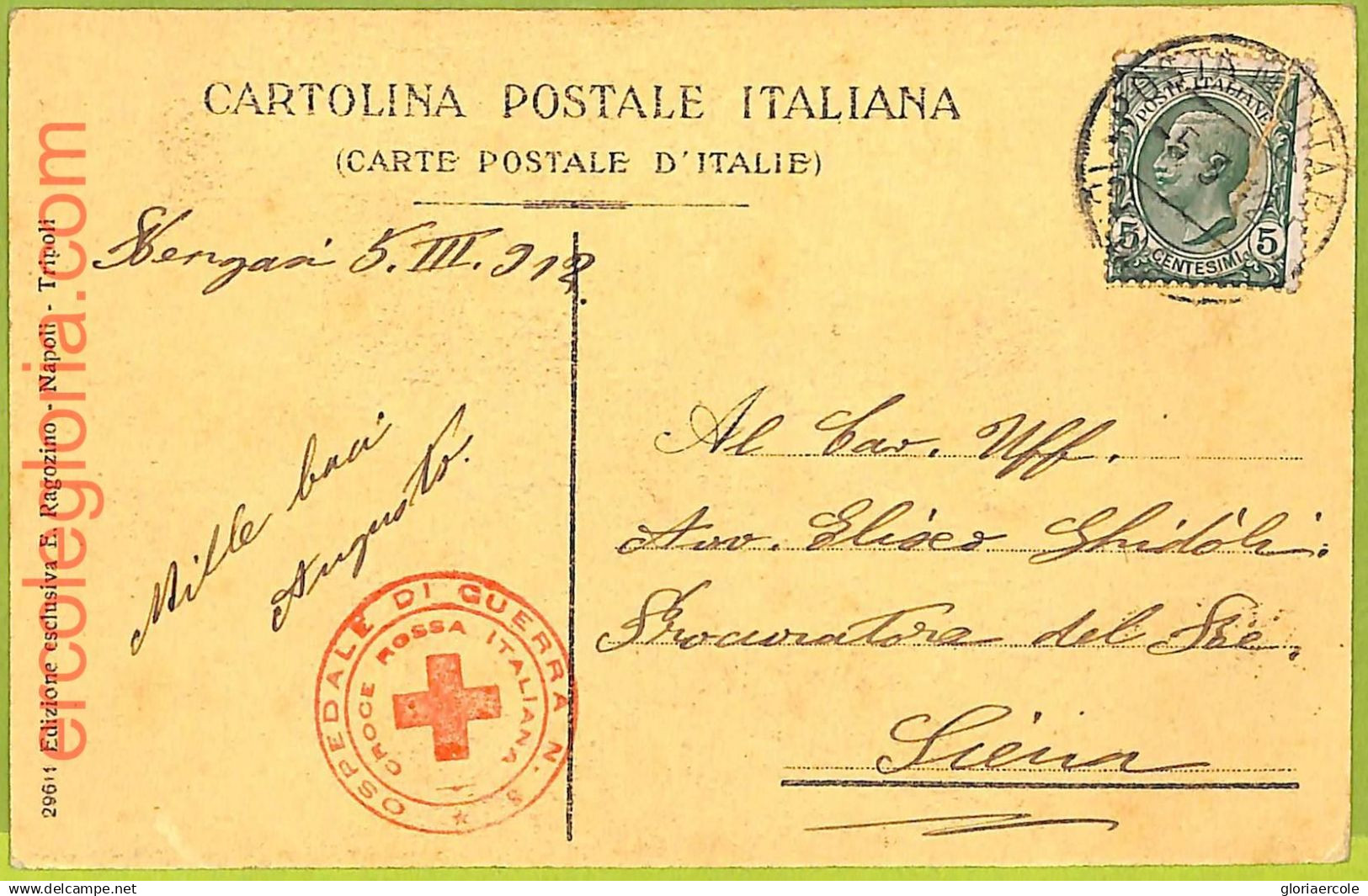 Af5945 - LIBYA - VINTAGE POSTCARD - Bengasi - 1912 - Libyen