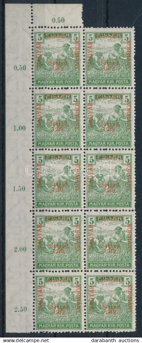 ** Szeged 1919 Arató 5f 10-es Tömb Bodor Vizsgálójellel (25.000) - Altri & Non Classificati