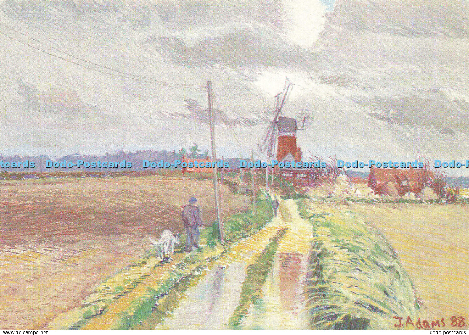 D156102 North Norfolk. Weybourne Windmill. Flaircard. Norfolk Series. Julie Adam - Monde
