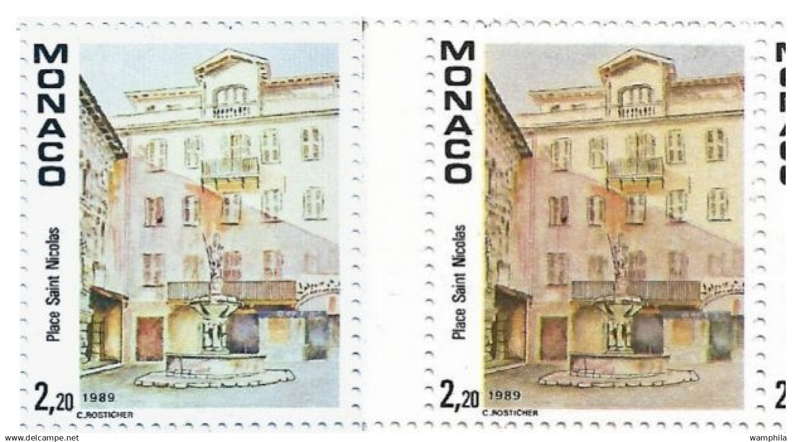 Monaco 2 Carnets N°4 (Timbre N°1670) 2 Nuances Extrêmes . - Errors And Oddities