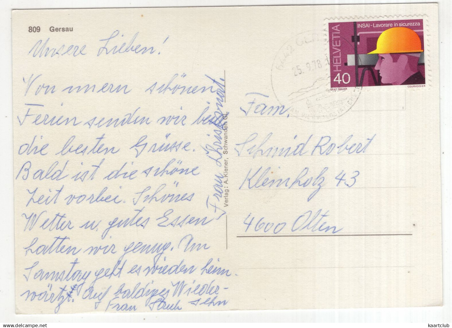 809  Gersau - (Schweiz/Suisse) - 1978 - Gersau