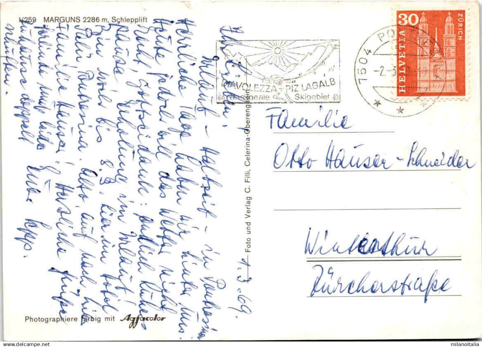 Marguns, Schlepplift (1/259) * 2. 3. 1969 (81771) - Tujetsch