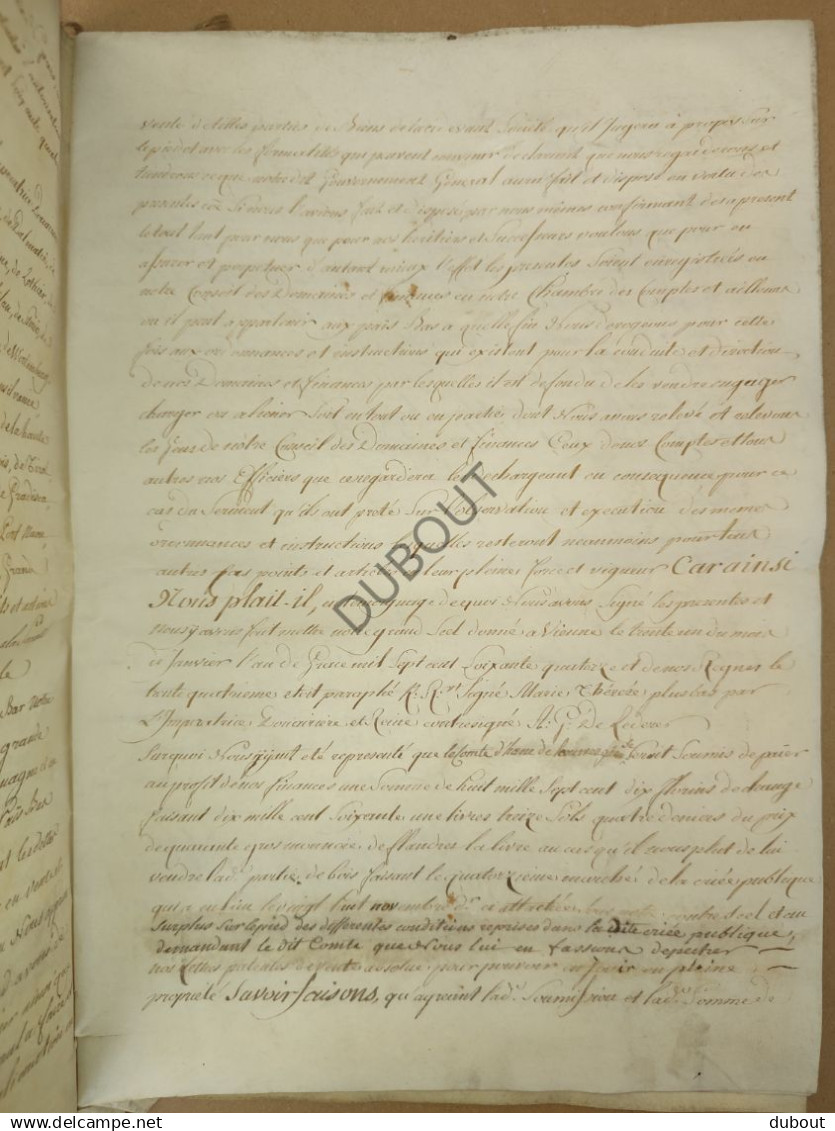 Brugge/Aalter Opheffing Jezuïeten Joseph II 1784 Manuscript Perkament  (V3317) - Historical Documents