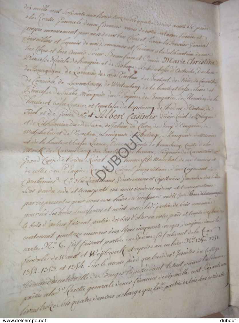 Brugge/Aalter Opheffing Jezuïeten Joseph II 1784 Manuscript Perkament  (V3317) - Historical Documents
