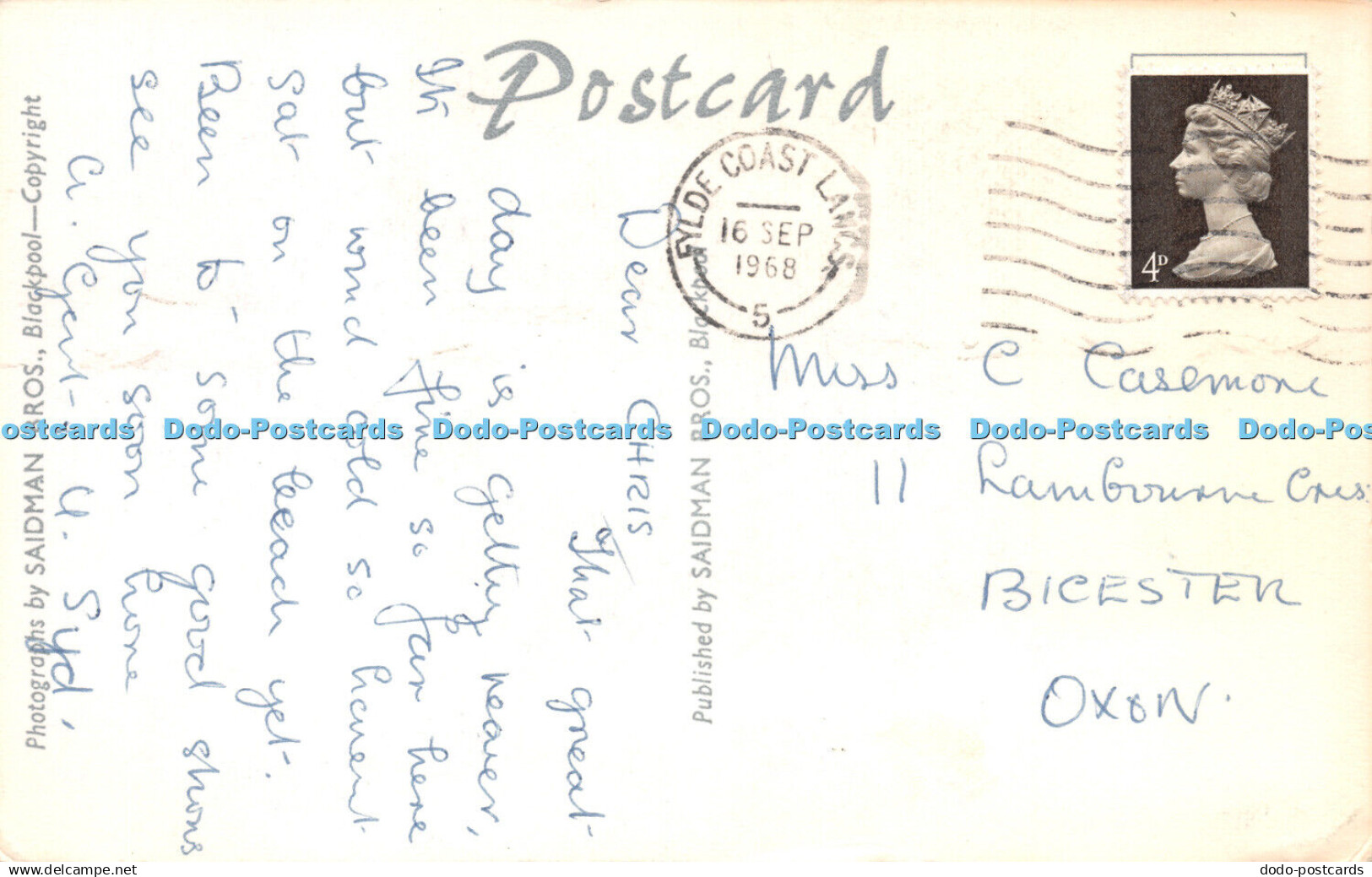R239458 The Blackpool Belle Blackpool Illuminations Saidman Bros Post Card 1968 - Monde