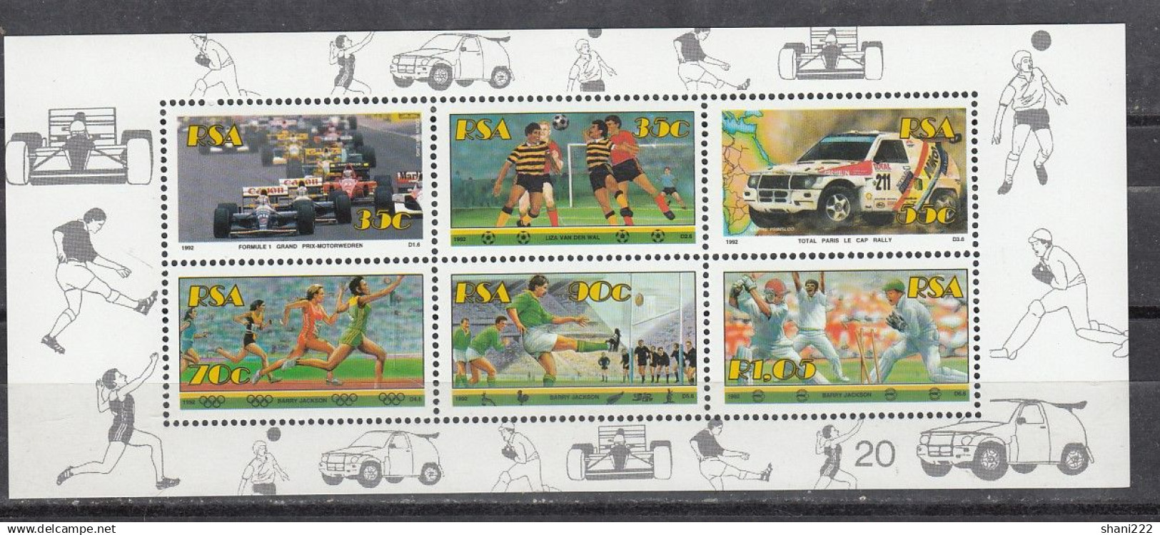 South Africa 1992 Sport - Set And S/S (2-287) - Ongebruikt