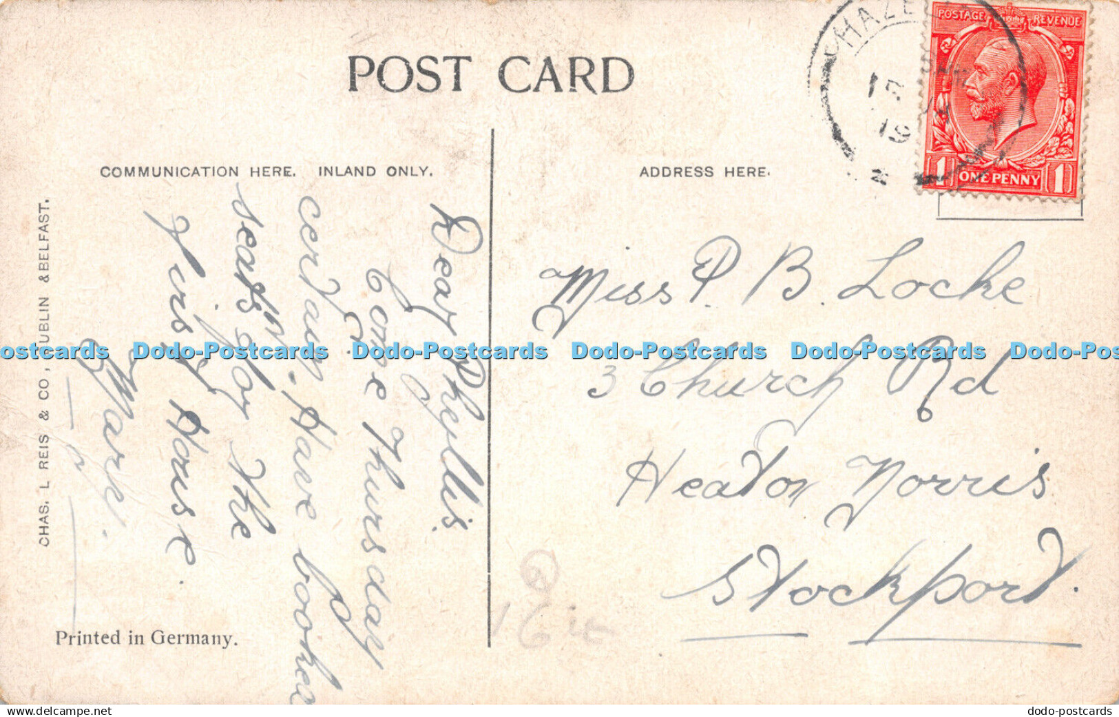 R259866 City Hall Belfast Chas L Reis And Co Dublin And Belfast 15 JA 19 - Monde