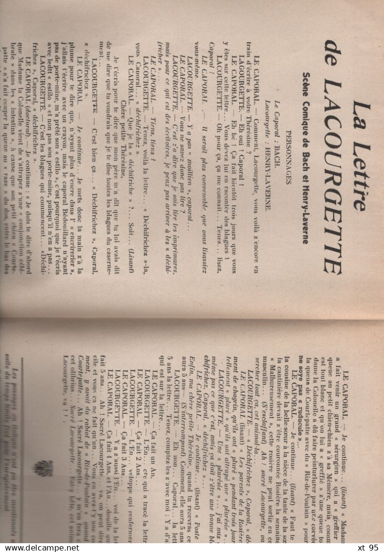 Partition - Le Lettre De Lacourgette - Henry Laverne - Scores & Partitions