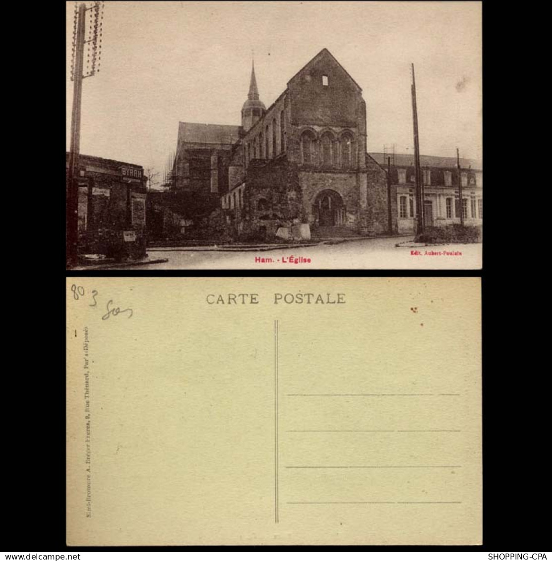 80 - Ham - L'eglise - Ham