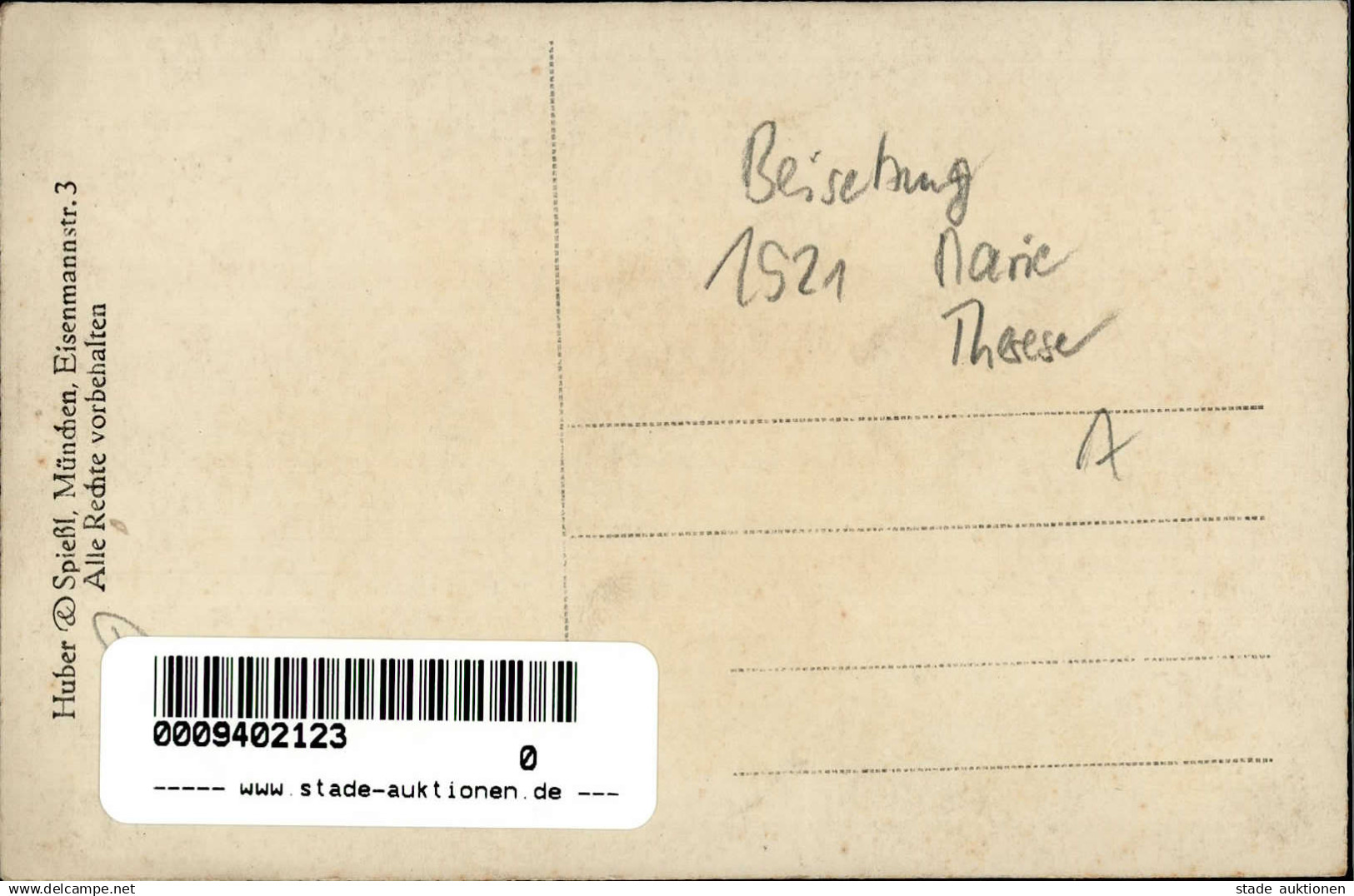 Adel Bayern München Beisetzungsfeier Königin Maria Therese 1921 I-II - History