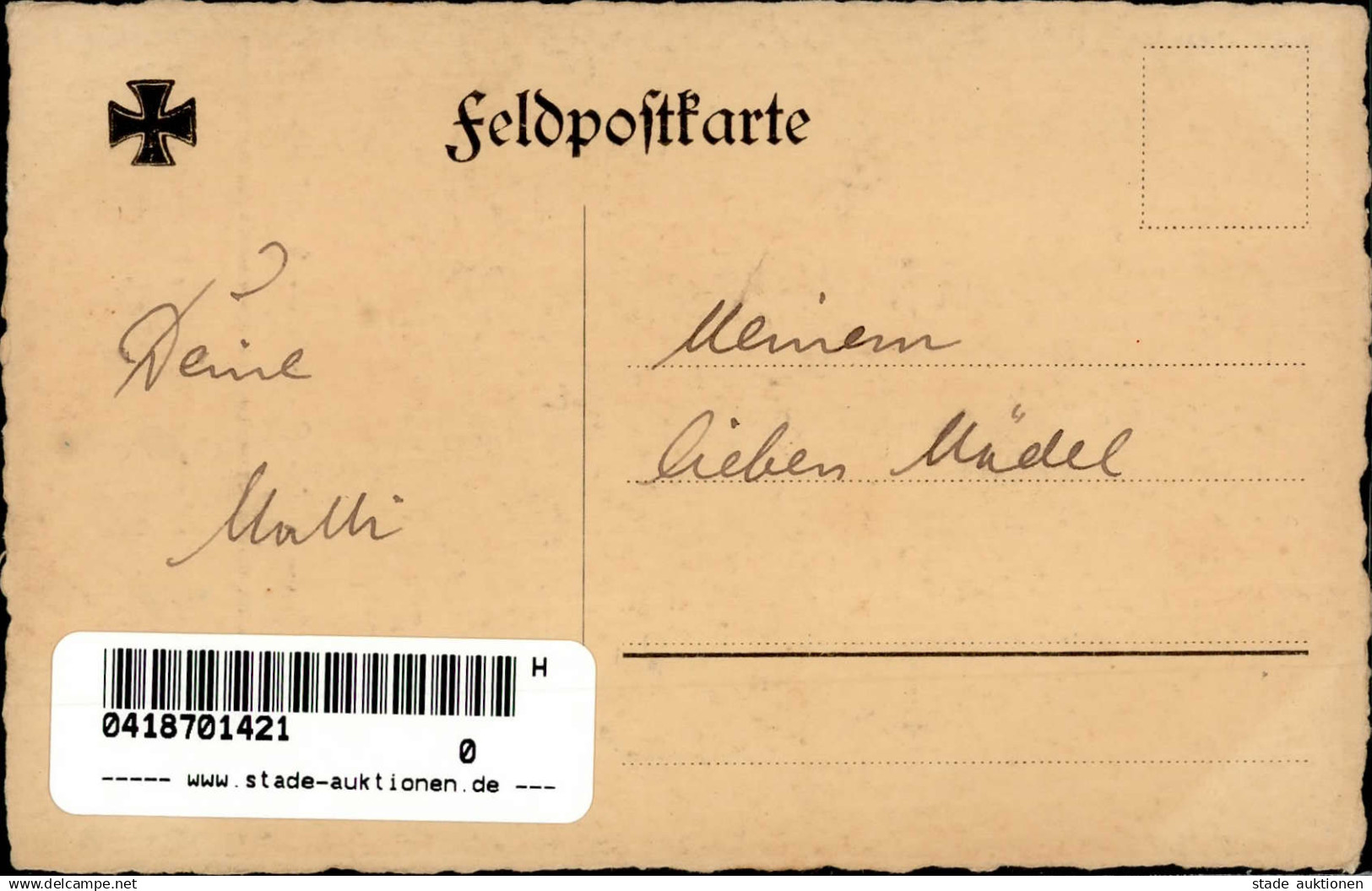 WK I Nun Wollen Wir Sie Aber Dreschen Sign. Fröhlich, Paul I-II - War 1914-18