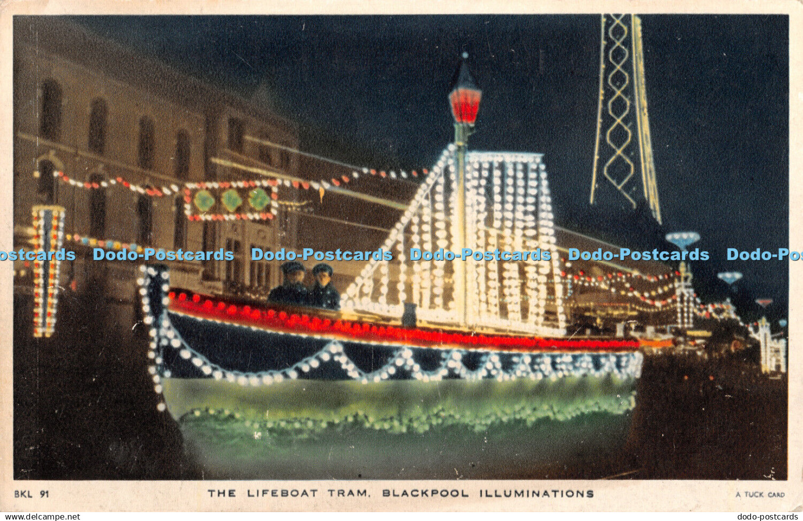 R371860 Blackpool Illuminations The Lifeboat Tram Tuck Blackpool Corporation - Monde