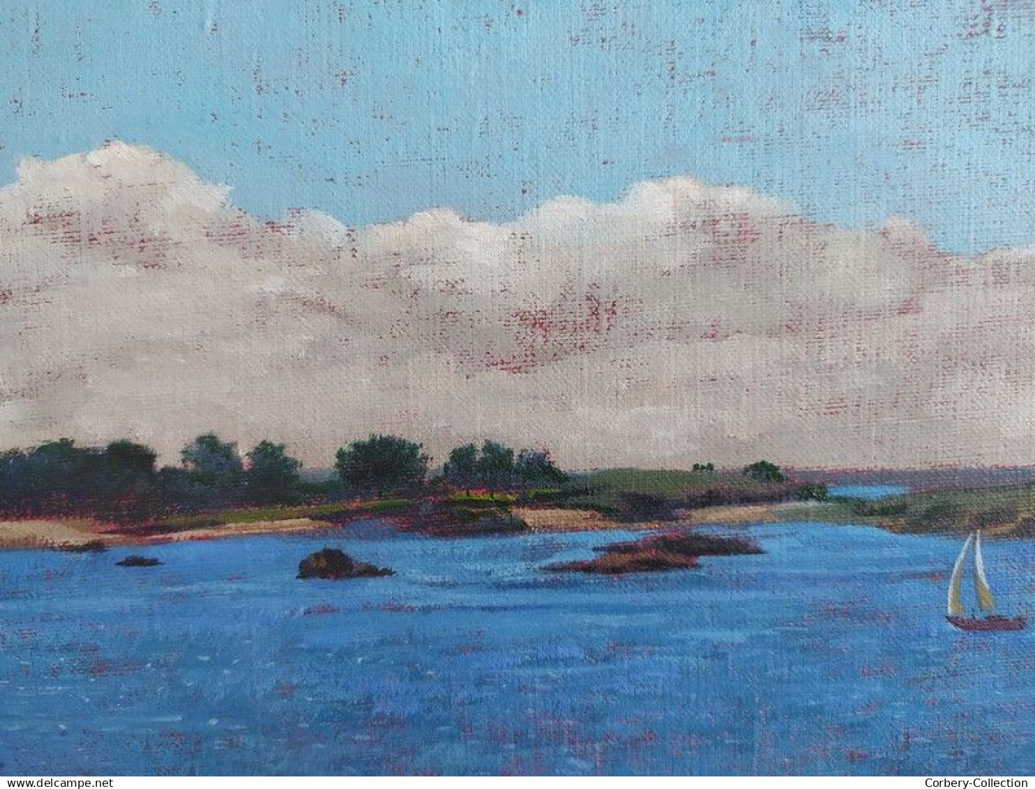 Mehrzad Najand Tableau Bord De Mer Marine Signé Najand 86 - Acrylic Resins