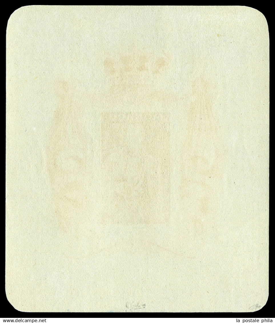 N°2Aa, Prince Louis Sur Papier Bleuté, Gomme Lisse, SUP (certificat)  Qualité: **  Cote: 1600 Euros - Blocks & Sheetlets