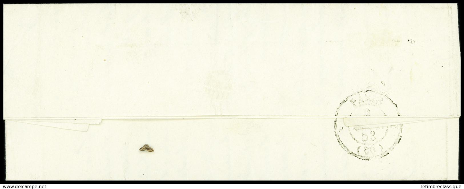 Lettre N°9 10c Bistre, OBL étoile Muette Sur Lettre De Paris Pour Paris, TB - 1852 Louis-Napoleon