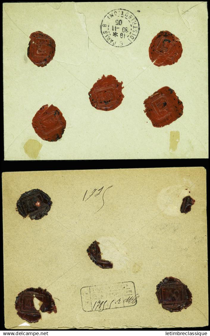 Lettre 7 Lettres Avec AFF Composés Sage-Blanc, Sage-Semeuse Et Sage-Pasteur. TB - 1876-1898 Sage (Type II)