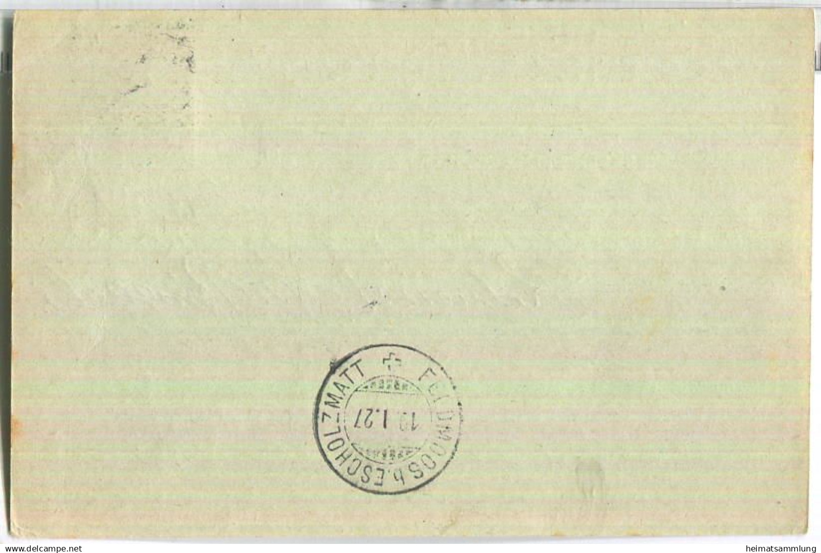 Luzerner Landzeitung In Escholzmatt - Abonnements-Quittung Für 1. Halbjahr 1927 - Annahme Verweigert Feldmoos - Escholzmatt