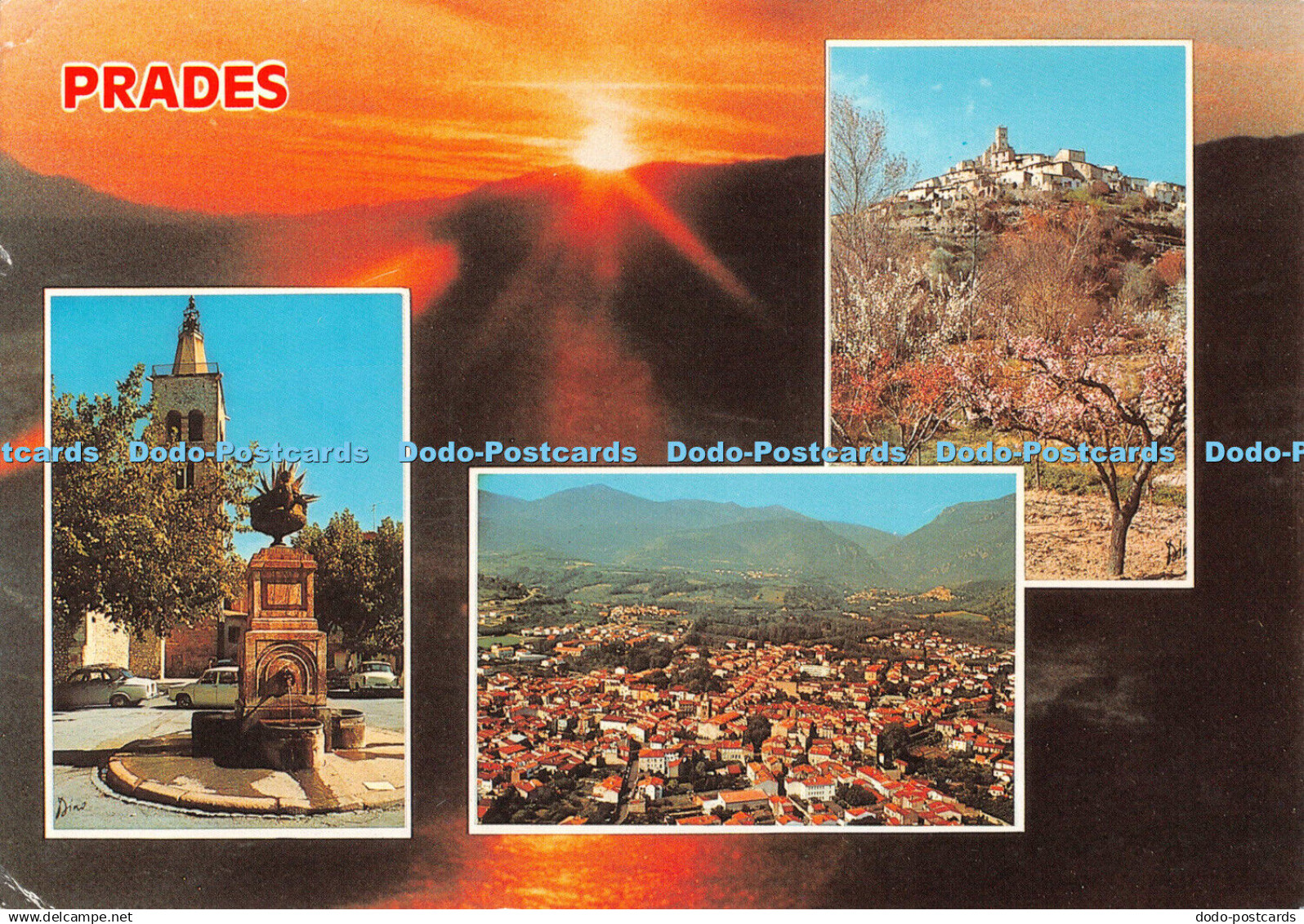 D089076 Prades. Le Clocher Et La Fontaine. Vue Aerienne De Prades. Vue Generale - Monde